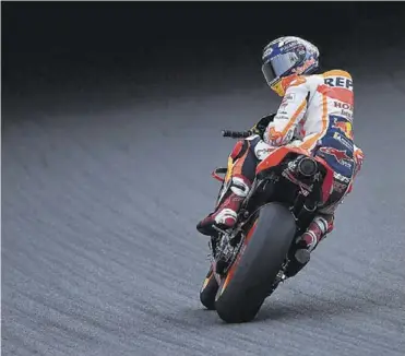  ?? //MOTOGP ?? Marc Márquez, durante los primeros libres en el circuito de Motegi, donde hoy buscará la pole