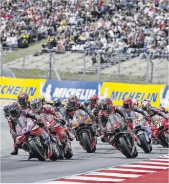  ?? AFP7 ?? Una imagen del GP de Portugal de MotoGP, en el circuito de Portimão, el 24 de marzo.