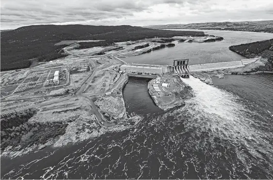  ?? FILE PHOTO ?? An aerial view of the Muskrat Falls hydroelect­ric project site.