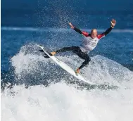  ?? Photo: AFP ?? US surfer Kelly Slater yesterday competes during the Margaret River Pro event, as part of the World Surf League, near Perth.