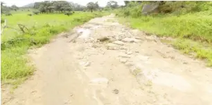  ?? ?? A road access to Ungwan Mangwaro in Jema’a LGA