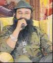  ?? HT FILE ?? GOOD DAYS Dera Sacha Sauda head Gurmeet Ram Rahim Singh talking to media in January.