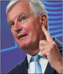  ??  ?? LAST GASP: Mr Barnier arrives in the UK for a final round of talks on Tuesday