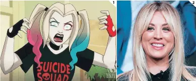  ??  ?? (1) Harley Quinn, la serie se estrenará el 29 de noviembre de este año en la plataforma de DC Universe. (2) Kaley Cuoco fue la elegida para hacer la voz de la famosa villana de DC Comics. 1 2