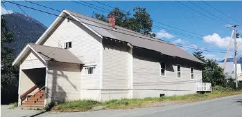  ?? PROVINCIAL COURT OF BRITISH COLUMBIA ?? The Moose Hall in Bella Coola, B.C., is shown in a recent government photograph. The hall was where Phillip Tallio and his girlfriend watched the movie E.T. on April 22, 1983, the last day before he was arrested for the murder of a 22-month-old child.