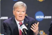  ?? AP FILE ?? NCAA president Mark Emmert says he hopes the scandal rocking college basketball will lead to major rule changes, but not including paying players.