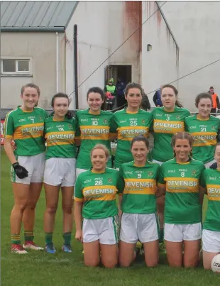  ??  ?? The Tourlestra­ne ladies team who are playing Glanmire of Cork in the All-Ireland Junior final in Ballinaslo­e on Sunday.