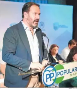  ?? JORDI VIDAL ?? Adolfo Molina, durante una Junta Directiva Provincial del PP.