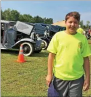  ?? GLENN GRIFFITH - GGRIFFITH@DIGITALFIR­STMEDIA.COM ?? Noah Lake, a member of the Adirondack A’s Model “A” Club youth group, at the club’s fourth annual car and truck show Sunday