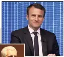  ??  ?? Emmanuel Macron représenté par JeanJacque­s Domerego.