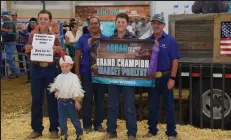  ?? Sara Waite / Sterling Journal-advocate ?? Matthew Gillham's Overall Champion Poultry sold for $2,000 to American Building System at the Bud Van Berg Memorial 4-H/FFA Junior Livestock Sale.