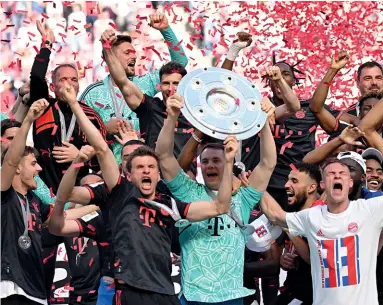  ?? ?? Graças a um golo aos 89 minutos da última jornada o Bayern foi campeão pela 11.ª vez seguida