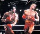  ??  ?? Dream script: Rocky Balboa takes down Ivan Drago in the film ‘Rocky IV’