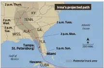  ?? AP ?? Sources: Maps4News/HERE; National Hurricane Center