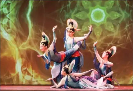  ?? PHOTO PROVIDED BY THE UPPER DUBLIN CHINESE AMERICAN ASSOCIATIO­N ?? Chinese Classical Dunhuang Dance features Kalavinka performers Selena Liang, Lauren Bai, Ariana Dai, Enya Su.