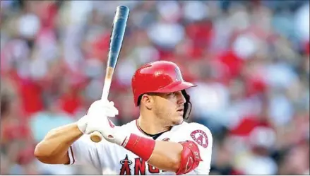  ?? GETTY IMAGES/AFP ?? Mike Trout is expecting the birth of his first child and may sit out the season to ensure he stays virus-free.