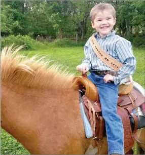  ?? COURTESY PHOTO ?? Ethan Pitts, 5, is the reigning 2014 Lincoln Riding Club Little Mister.