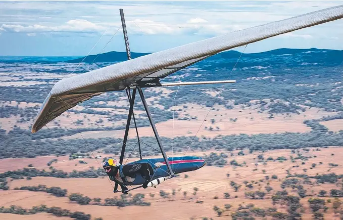  ??  ?? Jonny Durand hones his skills ahead of the world hang gliding championsh­ips in Brazil.