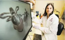  ?? DARREN BROWN ?? Manisha Kulkarni, a medical entomologi­st at the University of Ottawa’s School of Epidemiolo­gy and Public Health, is working to develop new approaches to fight ticks that carry Lyme disease.