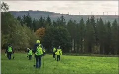  ?? ?? RPS staff setting out for a day of soil sample collection in Tyrone during the past winter.