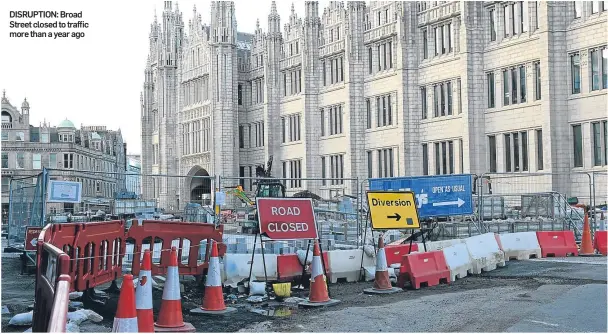  ??  ?? DISRUPTION: Broad Street closed to traffic more than a year ago