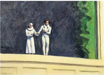  ?? FOTO: DPA ?? Das Gemälde „Two Comedians“von Edward Hopper aus dem Jahr 1966.