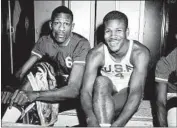  ?? Robert Houston Associated Press ?? K. C. JONES, right, and Bill Russell won back- toback NCAA titles at the University of San Francisco.