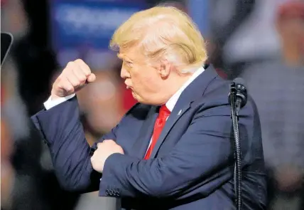  ?? Photo / AP ?? Donald Trump celebrated Brett Kavanaugh’s appointmen­t at a rally in Topeka, Kansas, yesterday.