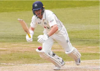  ??  ?? RUNS ON THE BOARD: Marcus Harris in action for Victoria in Hobart. Picture: AAP