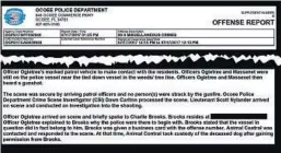  ?? OCOEE POLICE DEPARTMENT ?? An excerpt from the Ocoee Police Department report on the shooting.