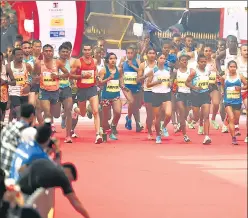  ?? HT PHOTO ?? Indian profession­al runners, who depend on distance races in various cities for their livelihood, are in n dire straits, while coaches are finding it difficult to find work and race organisers are bleeding.
Associated Press