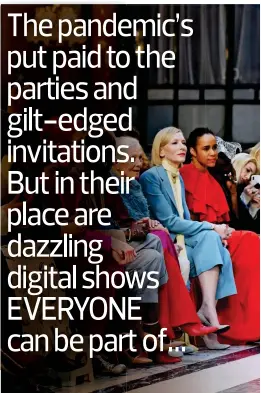  ??  ?? Ringside seat: Celebritie­s including Cate Blanchett attend