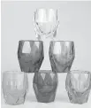  ??  ?? GORGEOUS ‘GLASSWARE’ Just because you’re drinking out of plastic cups doesn’t mean they can’t be beautiful. Marioluca Giusti’s “Milly” tumblers look like crystal. ATKINSON’S OF VANCOUVER | $44