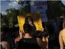  ?? Photograph: Stephen Maturen/Getty Images ?? Demonstrat­ors march through Powderhorn park on 26 June in Minneapoli­s, Minnesota, in honor of Breonna Taylor.