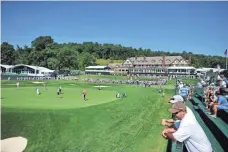  ?? ERIC SUCAR, USA TODAY SPORTS ?? The 18th hole is Baltusrol’s second longest at 554 yards and will play as a par-5 during the PGA Championsh­ip.