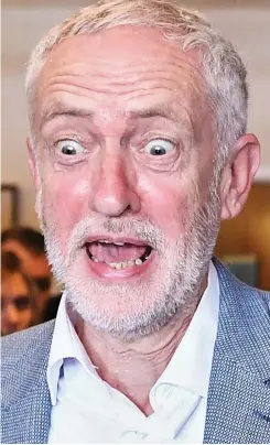  ??  ?? Eye-popping proposals: Jeremy Corbyn yesterday