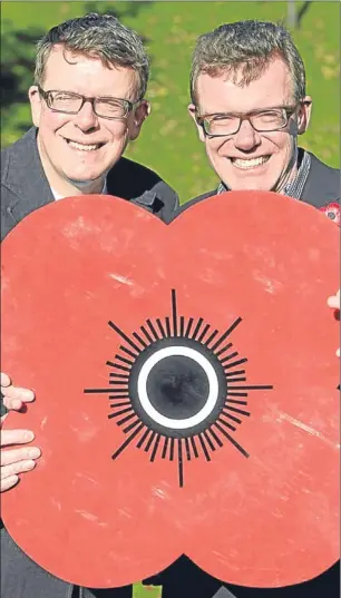 ?? Picture: HEMEDIA. ?? Craig and Charlie Reid from The Proclaimer­s launch the 2013 Scottish Poppy Appeal in Edinburgh.