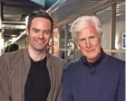  ?? MIKE SMITH/TODAY ?? Bill Hader, who admires and has impersonat­ed Morrison on “Saturday Night Live,” meets the journalist in 2019.