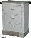  ??  ?? Cream bedside table, £ 101.95 melodymais­on. co. uk