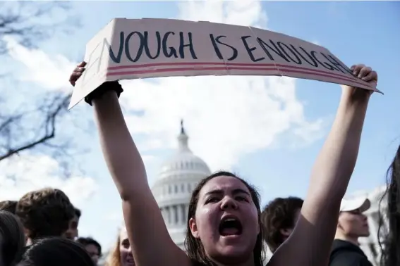  ??  ?? Students have taken the gun control debate to Washington DC (Getty)