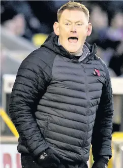  ??  ?? Delighted David Hopkin was thrilled with a point