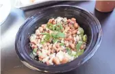  ??  ?? Hoppin’ John salad at Mingo’s Louisiana Kitchen.