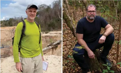  ?? AFP/Getty; Daniel Marenco/Agência O Globo ?? Dom Phillips and Bruno Pereira. ‘The targeting of those who seek to protect an ever more fragile world is increasing.’ Composite: João Laet/