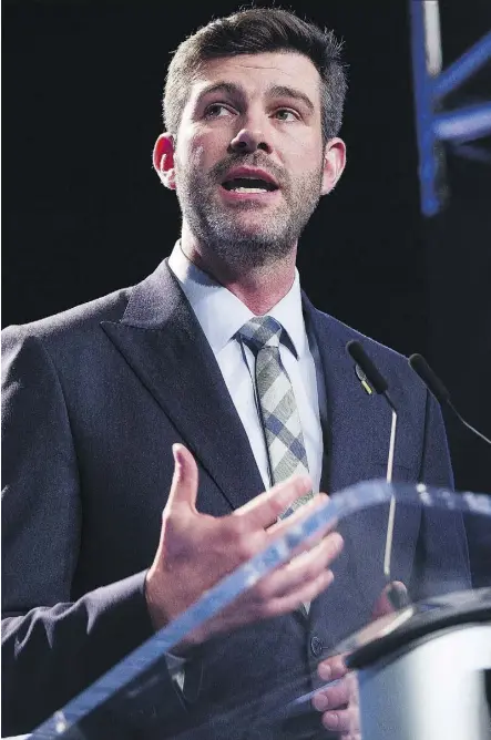  ?? GREG SOUTHAM ?? Edmonton Mayor Don Iveson gave his state of the city address on Thursday, highlighti­ng the city’s need to put more focus on attracting businesses and creating an environmen­t in which they can flourish.