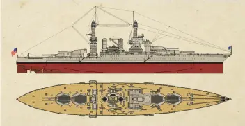  ?? ?? USS Colorado in her original as-built configurat­ion