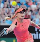  ?? ANDY BROWNBILL THE ASSOCIATED PRESS FILE PHOTO ?? Eugenie Bouchard says she just wants to play some matches and get used to being part of a team again. Canada’s Fed Cup team hopes she can rediscover her winning form.