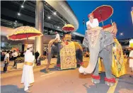  ??  ?? Many Indian couples host their wedding ceremonies in Thailand. Some couples enjoy an elephantri­ding parade as part of the package.