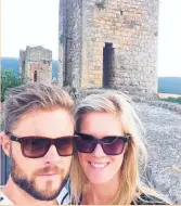  ??  ?? Kiwi artist Kylie Rusk with her husband, on holiday in Turkey