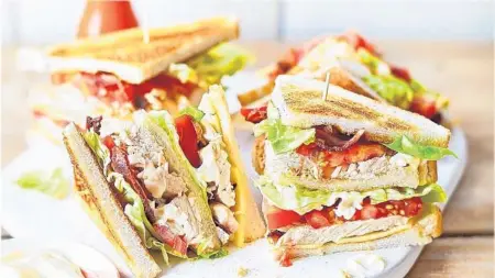  ?? LE PETIT BISTROT ?? For National Sandwich Month, Le Petit Bistrot inside the Lincoln Eatery food hall in Miami Beach has a French Club. The sandwich is made with bread (traditiona­lly toasted), sliced cooked poultry, ham or fried bacon with lettuce, tomato and mayonnaise.