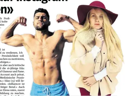  ??  ?? So posieren Profiboxer Vahram und Model Vanessa auf Instagram. INSTAGRAM Video auf 20min.ch: Vanessa holt sich Tipps bei Influencer­n.
